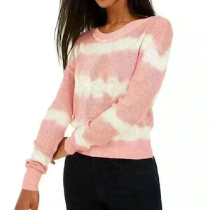 Crave Fame Juniors' Tie-Dyed Crew-Neck Sweater